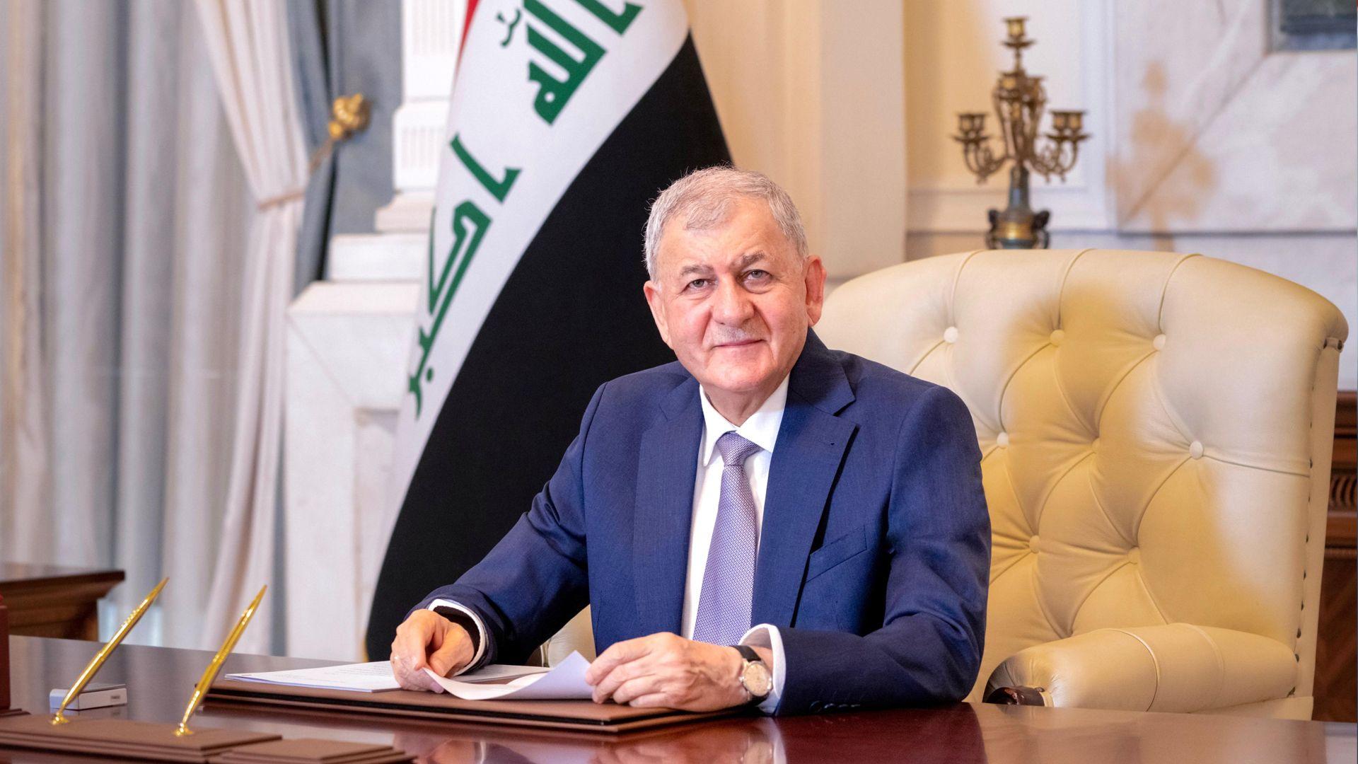 د. لەتید رەشید سەرۆک کۆماری عیراق پیرۆزبایی لە رێبەری باڵای نوێی ئێران دەکاتد