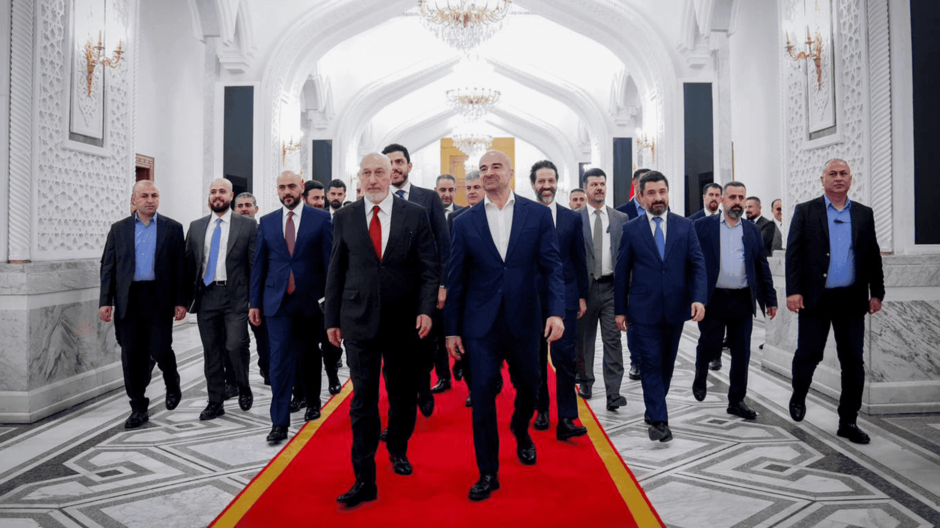 سەرۆك كۆماری عیراق پێشوازی لە سەرۆك بافڵ و قوباد تاڵەبانی دەكات