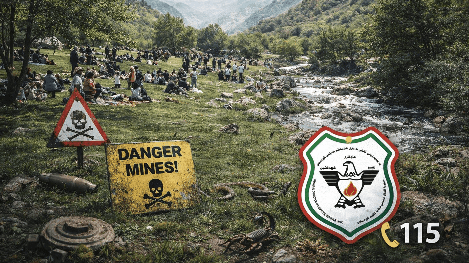 بەرگری شارستانی هەرێم: لە کاتی گەشت و سەیراندا، ئاگاداری مین و تەقەمەنی کۆن بن